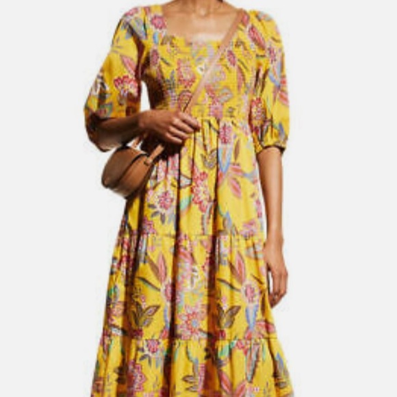 Johnny Was Dresses & Skirts - Johnny Was Mladen midi sundress yellow floral